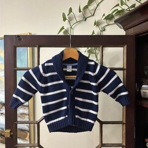Carter's Navy and White Striped Kids Sweater